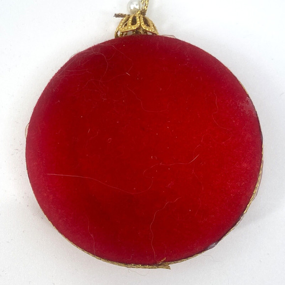 Vintage Frankel Clock Ornaments Red Green Felt 2-1/2 inches - Picture 3 of 15